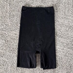 SPANX Black Shaping Shorts with Red Logo Tag